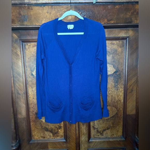 GUC Kate Spade- Blue Cardigan Sweater. Size L - Picture 1 of 8